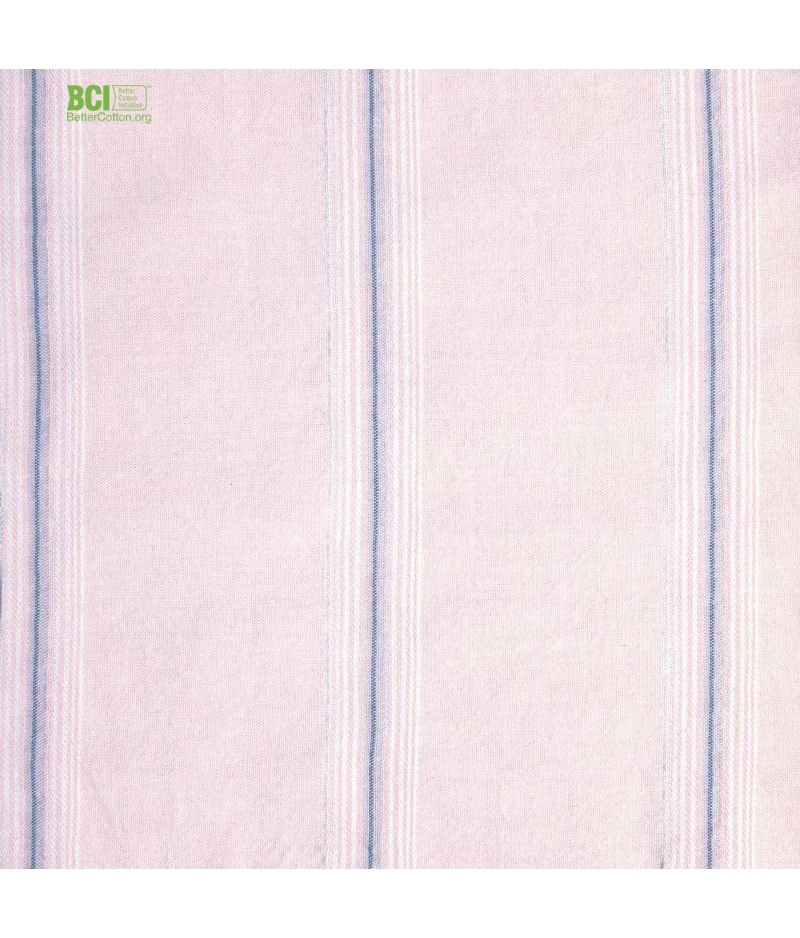 Tela Katia Cream Stripes cotton ISC1 Pink